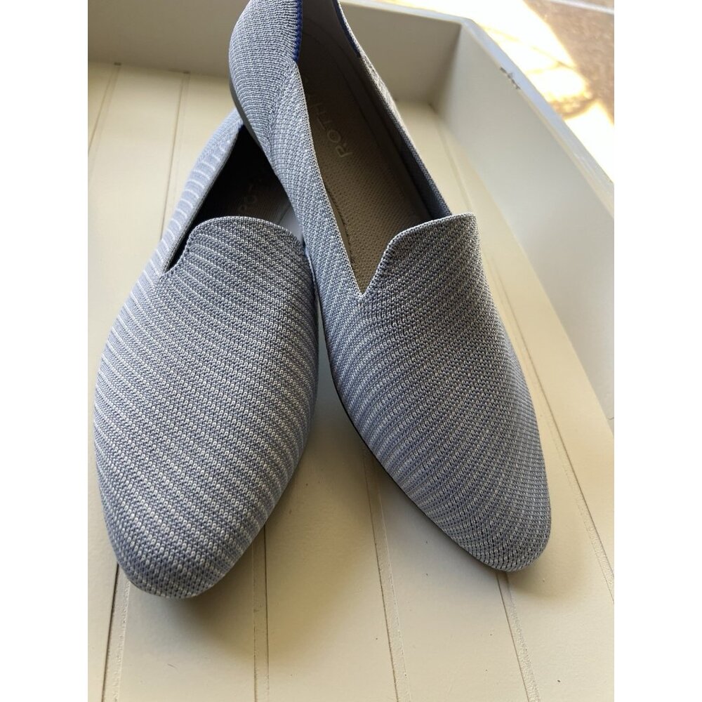 Rothy's Slip On Loafer Walking Shoes Light Periwinkle Blue Size 9 - Picture 4 of 11